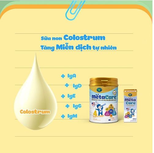 Meta care - bổ sung thêm sữa non Colostrum giúp tăng miễn dịch