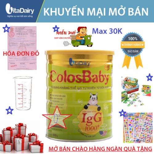  Sữa công thức Colosbaby có chứa ColosIgG 24h giúp tăng sức đề kháng