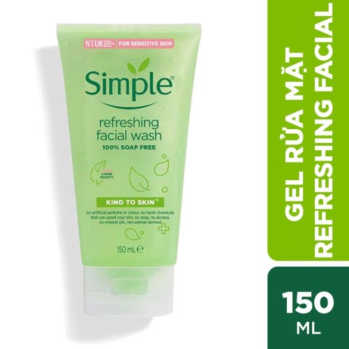 Simple Gel Kind To Skin Refreshing Facial Wash Gel